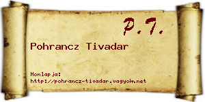 Pohrancz Tivadar névjegykártya